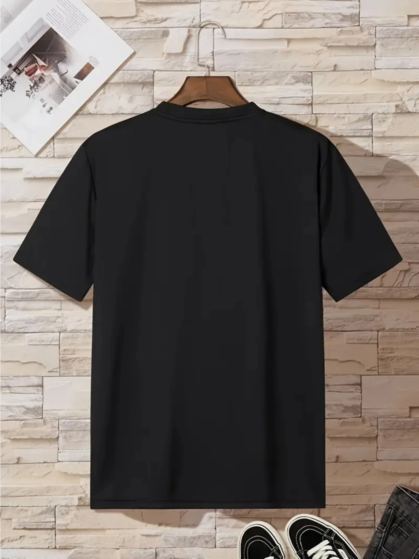 Black T-shirt It's Never Luck, It's Always God Comfortable Cotton Casual Round Neck Perfect for Outdoor Activities Casual Attire